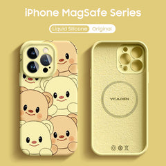 iPhone Lanyard Series | Butter Bear Liquid Silicone MagSafe Phone Case