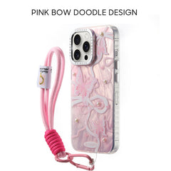 iPhone Lanyard Series | Ballet Style Bow Electroplating Phone Case