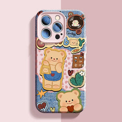 iPhone Lanyard Series | Butter Bear Liquid Silicone MagSafe Phone Case