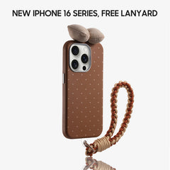 iPhone Lanyard Series |  Cute and Funny Cartoon Leather Phone Case