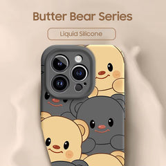 iPhone Lanyard Series | Butter Bear Liquid Silicone MagSafe Phone Case