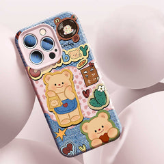 iPhone Lanyard Series | Butter Bear Liquid Silicone MagSafe Phone Case