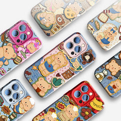 iPhone Lanyard Series | Butter Bear Liquid Silicone MagSafe Phone Case