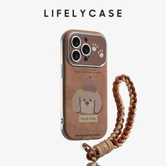 iPhone Lanyard Series | Brown Cartoon Phone Case