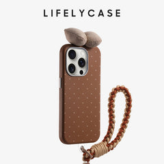 iPhone Lanyard Series |  Cute and Funny Cartoon Leather Phone Case