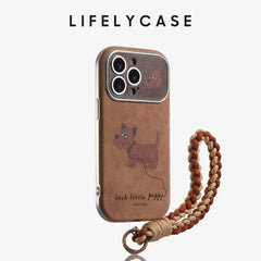 iPhone Lanyard Series | Brown Cartoon Phone Case