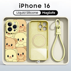 iPhone Lanyard Series | Butter Bear Liquid Silicone MagSafe Phone Case