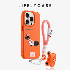 iPhone Lanyard Series |  Cute and Funny Cartoon Leather Phone Case