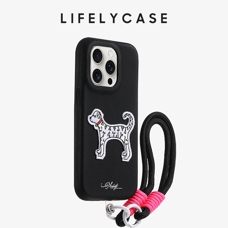 iPhone Lanyard Series |  Cute and Funny Cartoon Leather Phone Case