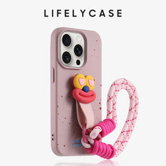 iPhone Lanyard Series |  Cute and Funny Cartoon Leather Phone Case