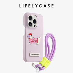 iPhone Lanyard Series |  Cute and Funny Cartoon Leather Phone Case