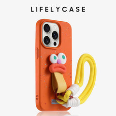 iPhone Lanyard Series |  Cute and Funny Cartoon Leather Phone Case