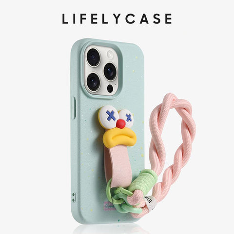 iPhone Lanyard Series |  Cute and Funny Cartoon Leather Phone Case