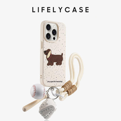 iPhone Lanyard Series |  Cute and Funny Cartoon Leather Phone Case