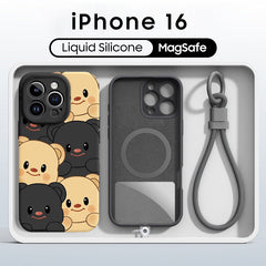 iPhone Lanyard Series | Butter Bear Liquid Silicone MagSafe Phone Case