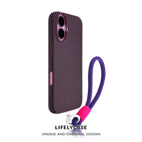 iPhone Lanyard Series | Carbon Fiber Frosted Ultra-Thin Phone Case